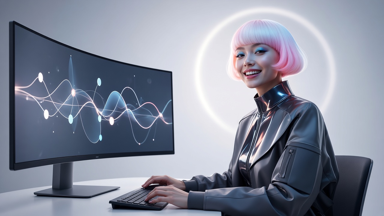 Ailoov Agentic Platform - operations specialist designing AI voice agent conversation flows on a large display